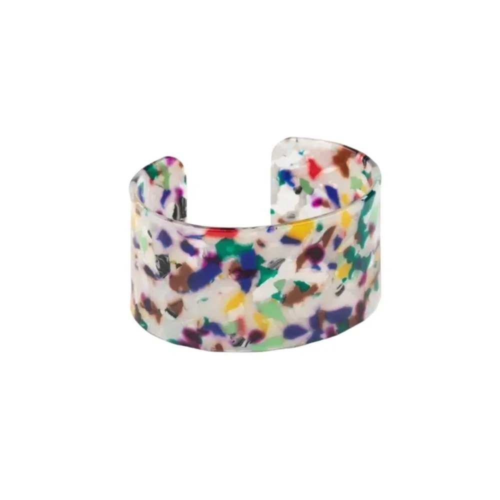 Multicolor Acrylic Tortoise Shell Cuff Bracelet Women’s OSFM Costume Jewelry - Picture 1 of 5